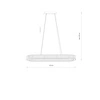 Lampa wisząca LUXORA OVAL LED 40W 3000K 3600lm wys.120cm szer.35cm dług.120cm | 11707