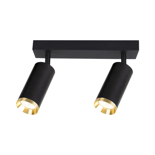 Oprawa Mica Spot Czarny + Złoty 2xGU10