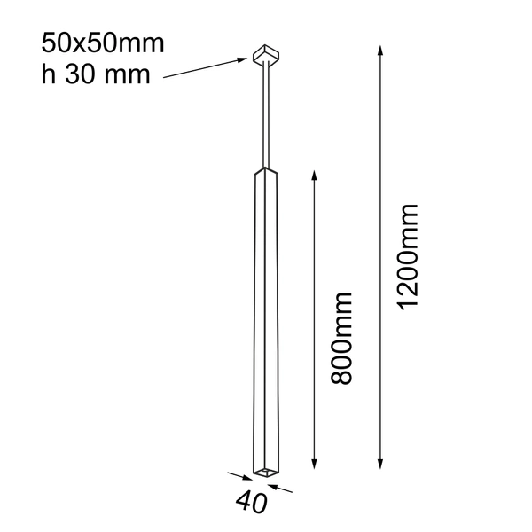 Lampa wisząca Doha - Czarna (800 mm) 5701 Antigo