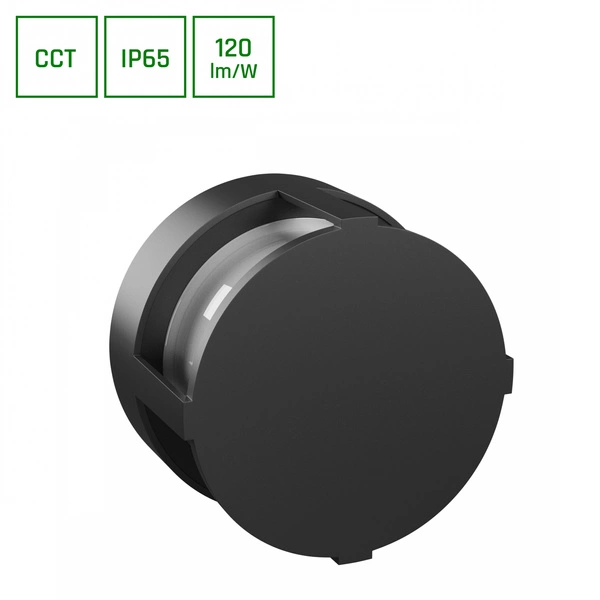 VERTO ROUND CUP 10W CCT 230V IP65 170X110MM CZARNY