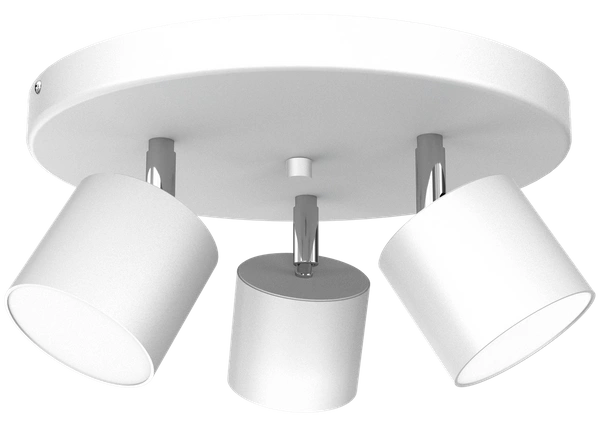 Lampa sufitowa plafon DIXIE WHITE 3x GX53 szer. 30cm | biały