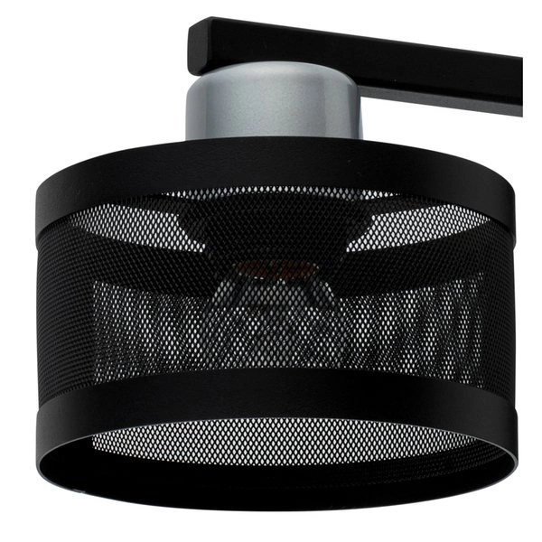 Nowoczesna lampa ścienna OFF KINKIET czarny/srebrny 32144