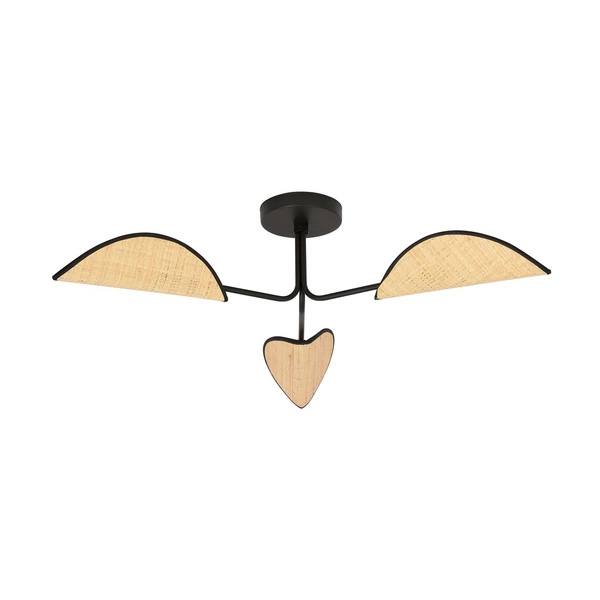 Lampa sufitowa Emibig GOMEZ 3 RATTAN 1172/3