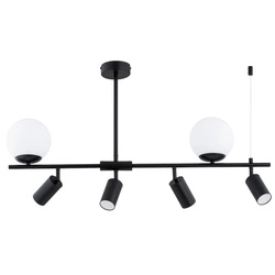 Lampa sufitowa ALFA NESKA CZARNA & BIAŁA 4xGU10 & 2xE14 88cm | 63341