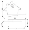 Kinkiet IQ Kids House z półką, 21-84842, szary, 5W LED, barwa neutralna 4000K