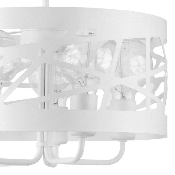 Lampa wisząca żyrandol MODUŁ FREZ V biały 39cm