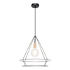 Lampa Wisząca Casa Triango 1xE27 Max.60W Dąb Olejowany/Czarny Metal/Czarny Kabel PCV 177419104