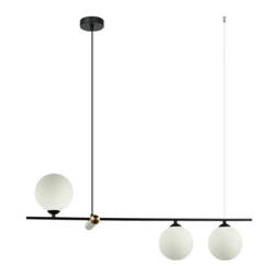 Lampa wisząca BARLETTA dł. 80cm 3xG9 | czarny