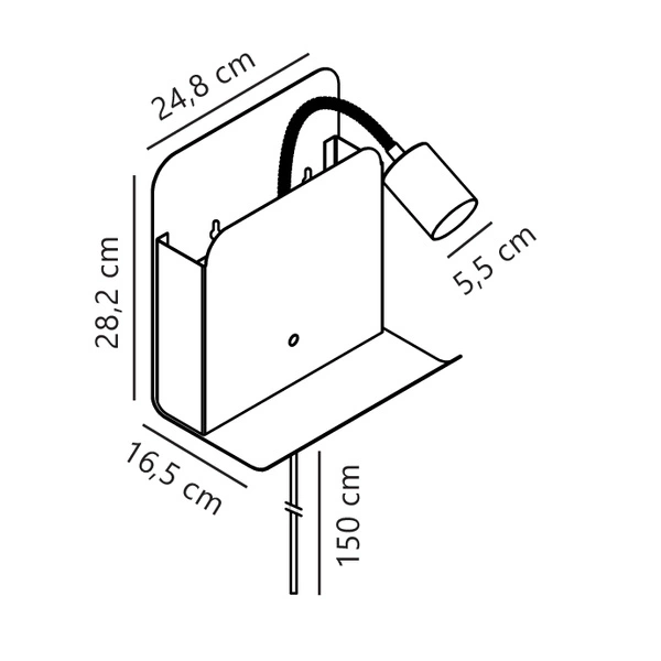 Kinkiet ROOMI GU10 Metal | Biały