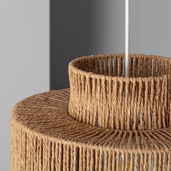 Lampa Wisząca Boho z Plecionego Papieru Abruzzo Sara 40cm E27