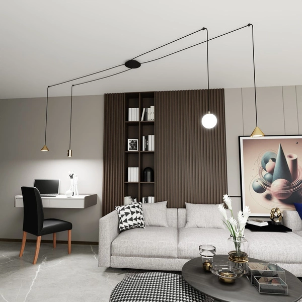 Lampa wisząca Emibig FUJI 4 GOLD 1350/4