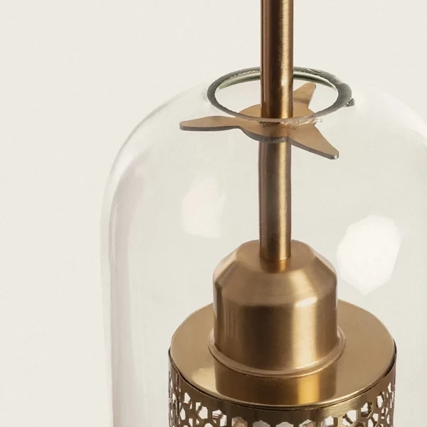 Lampa Wisząca Złota Szklana Zwis Abruzzo Nobbile E27