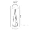 Konan Lampa Podłogowa 1xE27 Max,60W Dąb Olejowany/Antracyt/Biały 6421174