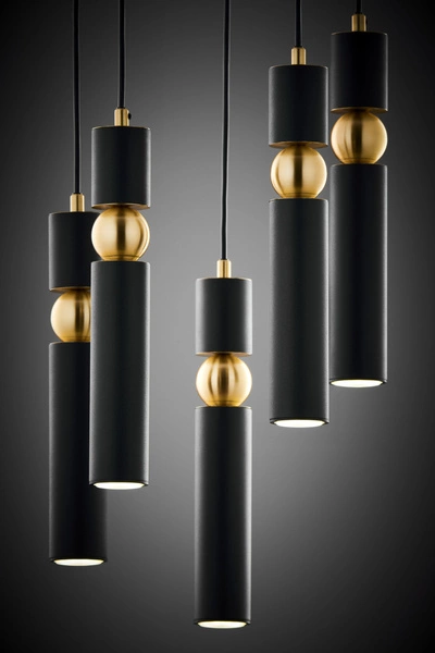 Nowoczesna Lampa wisząca ALAS wys. 35-136cm 5xG10 14W IP20 | Złoty