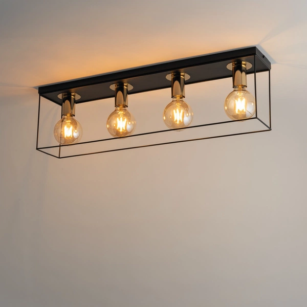 Lampa Sigma VOX 4 Plafon czarny/złoty 40705