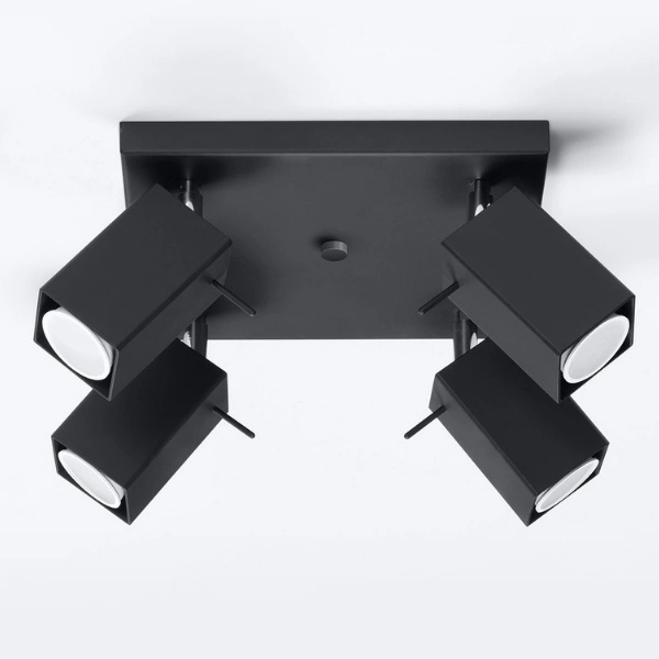 Designerska Plafon lampa MERIDA 4 SL.0102 Czarna 4xGU10