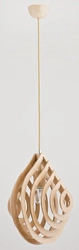 Lampa wisząca ALFA KARNAK DREWNIANA 1xE27 35cm | 60305