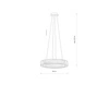 Lampa wisząca LUXORA ROUND LED 30W 3000K 2700lm wys.120cm szer.60cm | 11705