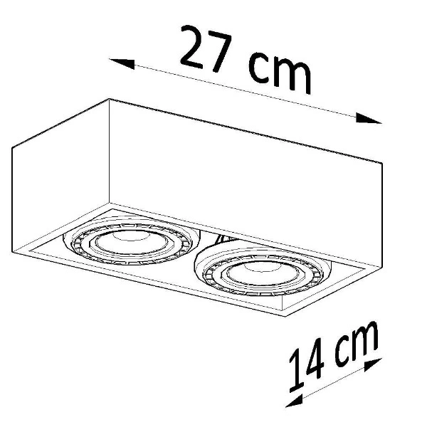 Plafon QUATRO 2 naturalne drewno SL.0916