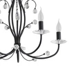 Żyrandol klasyczny świecznikowy PERLOTA śr. 62cm czarny