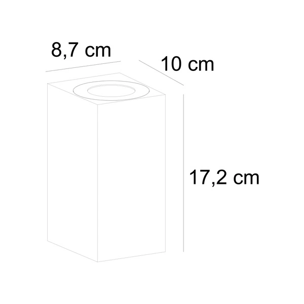 Kinkiet CANTO GU10 28W Aluminium | Seaside czarny