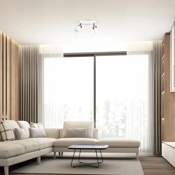 Lampa sufitowa nowoczesna reflektorek spot JOKER II biały szer. 36cm