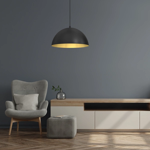 Lampa wisząca BETA, MLP7896, 35 cm, czarny/złoty, 1x60W E27