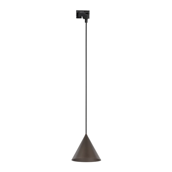 Lampa wisząca do szyny 1F TRACER CONO BROWN E27 dług.158cm szer.19cm | Brązowy 10651