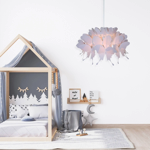 Młodzieżowa lampa FARFALLA 1 motyle różowa