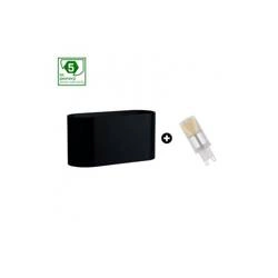 PAKIET 5 LAT GWARANCJI : OPRAWA SQUALLA G9 CZARNA+ LED G9 4W CW ( SLIP006010 + WOJ+14435 )