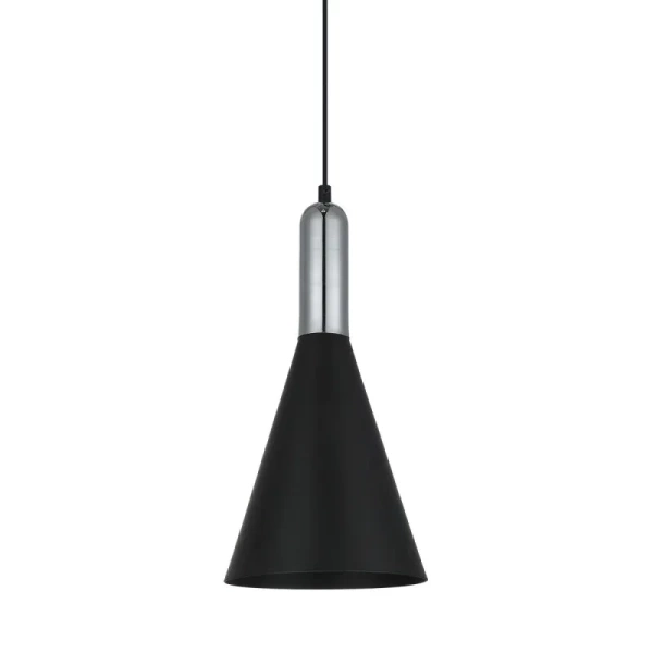 Lampa wisząca KHALEO śr. 19cm E27 | czarny/chrom