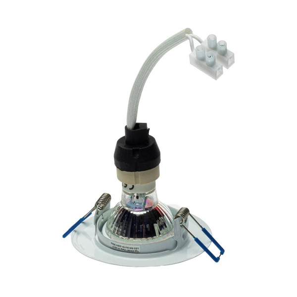 Oczko okrągłe białe GU10 1x5W LED barwa ciepła 3000K EKZ2556