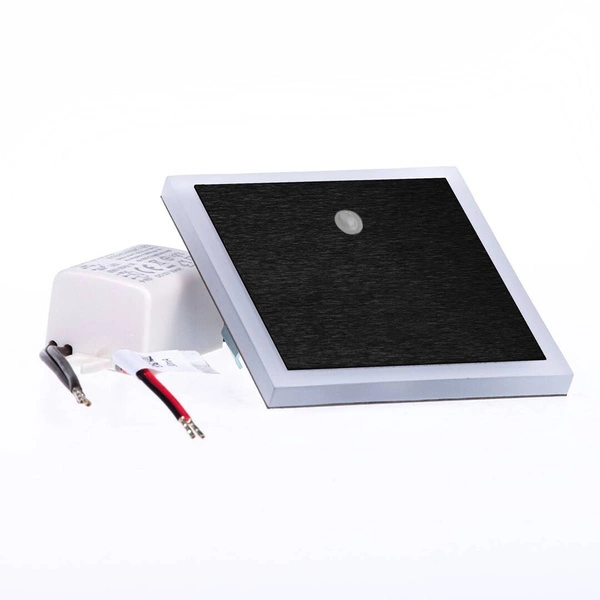 Oprawa schodowa 12V, EVO BLACK, 0,6W LED, barwa ciepła 3000K, EKS6898 z czujnikiem ruchu PIR