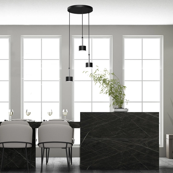 Lampa wisząca ARENA, MLP7786, czarny/srebrny, 3x11W GX53