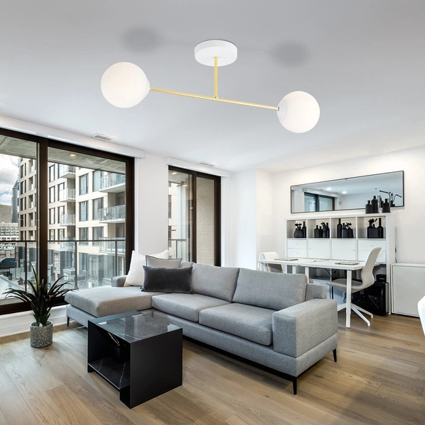 Lampa sufitowa Emibig MAGNUM 2 WH OPAL 1234/2