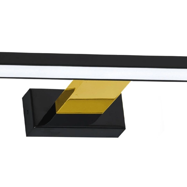 Kinkiet do łazienki lustro SHINE BLACK GOLD LED 13,8W 60cm | czarny złoty