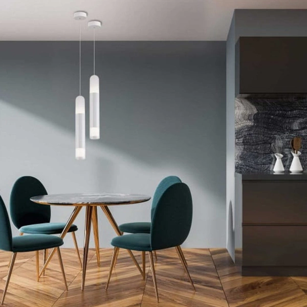 Nowoczesna lampa wisząca nad stół FORLI 10W LED | biały