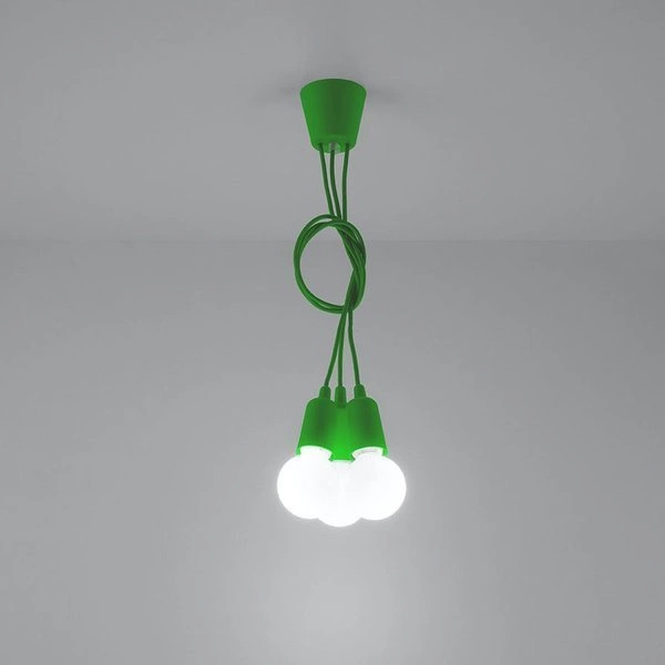 Lampa Wisząca DIEGO 3, PCV Zielona, E27 2 x 60W, SL.0582