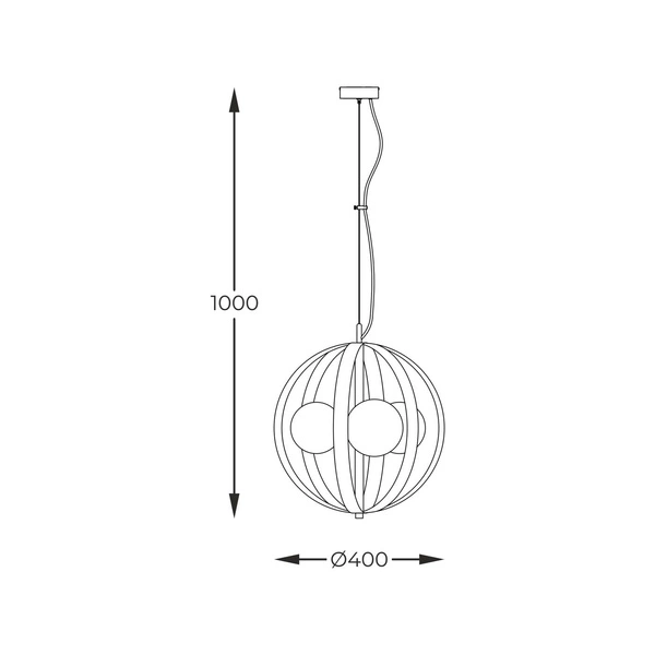 1137 LAMPA WISZĄCA NELA 40CM CZANRO-ZŁOTA/BLACK-GOLD