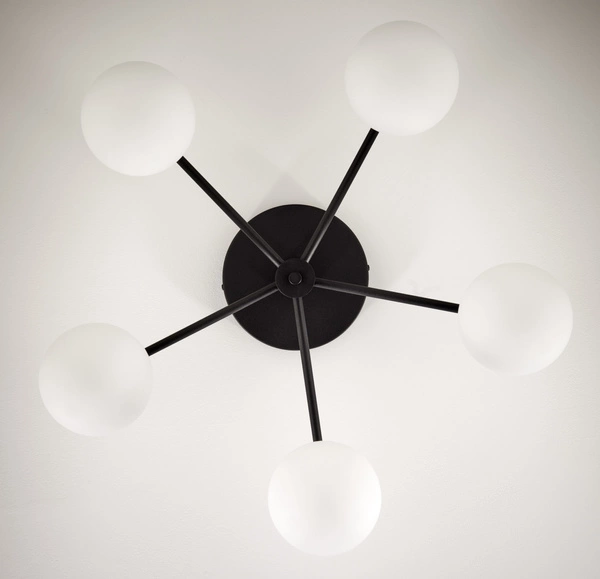 Nowoczesna Lampa sufitowa PRATO wys. 27cm 5xG9 14W IP20 | czarny