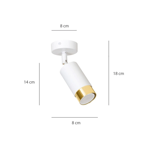 Lampa sufitowa Emibig HIRO 1 WH/GOLD 963/1