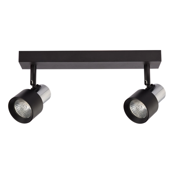 Lampa Sufitowa Cino 2xGU10 Czarny + Chrom