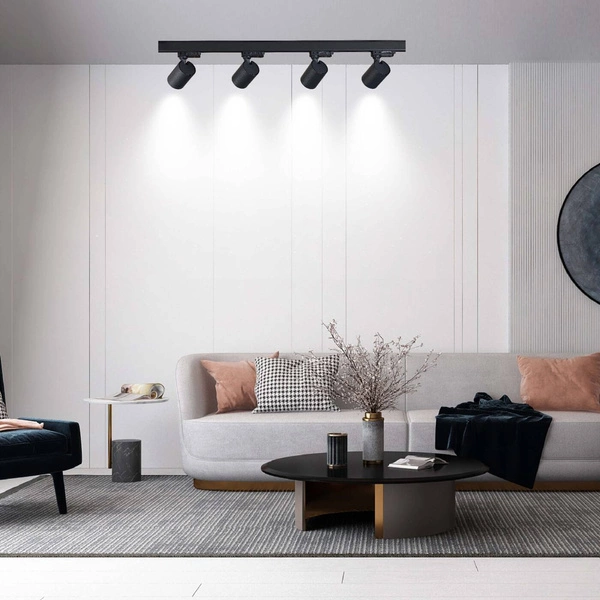 Zestaw szynoprzewodu Snow SET 3F, czarny, 4x50W GU10