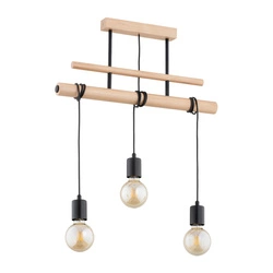 Lampa wisząca ALFA GENTO DREWNIANA 3xE27 60cm | 62313