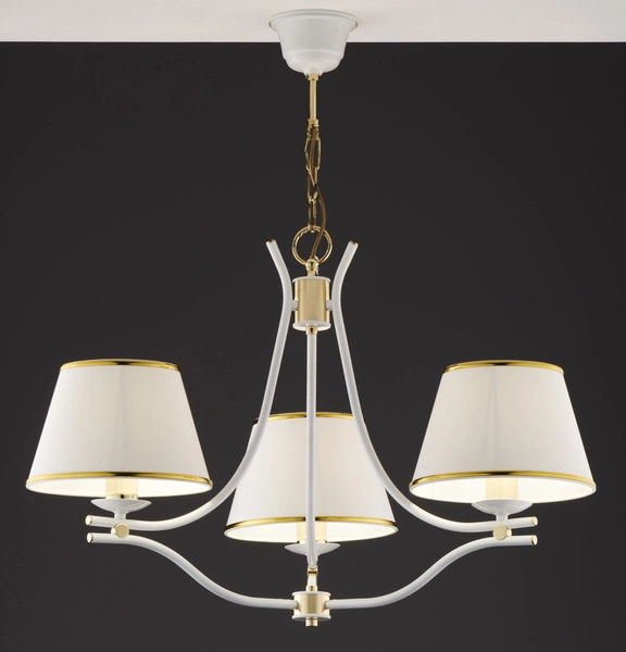 Klasyczny Żyrandol SAMBA wys. 83cm 3xE27 15W IP20 | biały