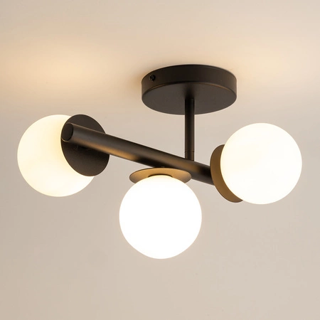 Lampa Sigma AVOLA plafon 3 kulki czarne/białe 40790