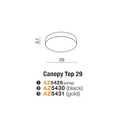 Azzardo CANOPY TOP 29cm BK 5430