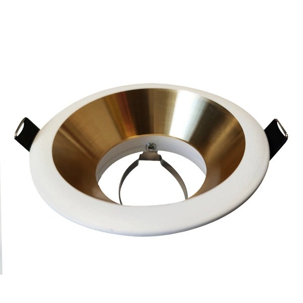 Oczko sufitowe oprawa okrągła ruchoma piaskowana 94mm | biały złoty