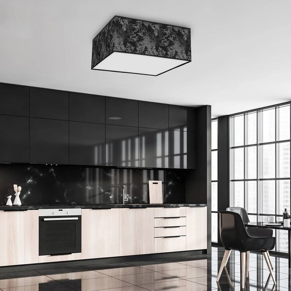 Lampa sufitowa SATINO, 50cm, czarny/srebrny, 3x60W E27, MLP7326