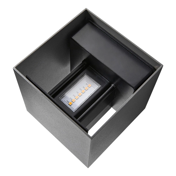 Kinkiet MILDA LED 3000K Biała ciepła Aluminium | Antracyt